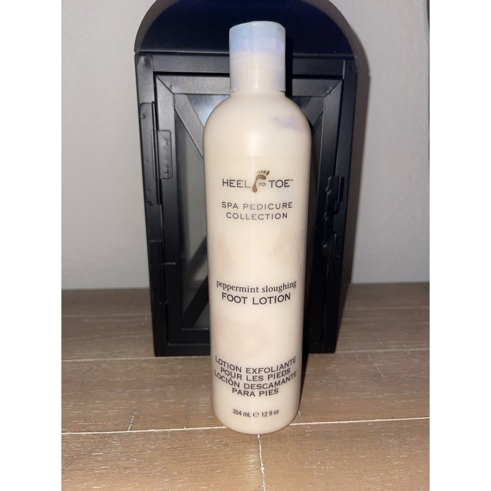 Heel To Toe Spa Pedicure Co Exfoliate Peppermint Sloughing Foot Lotion 12oz RARE